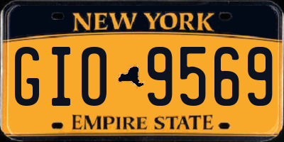 NY license plate GIO9569
