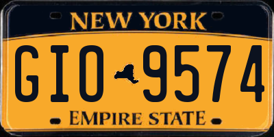 NY license plate GIO9574