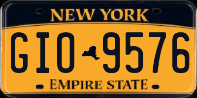 NY license plate GIO9576