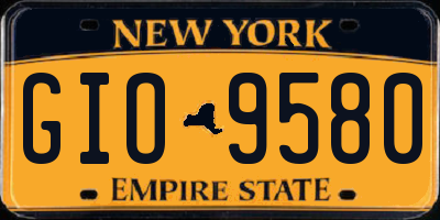 NY license plate GIO9580