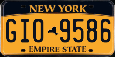 NY license plate GIO9586