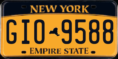 NY license plate GIO9588