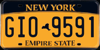 NY license plate GIO9591