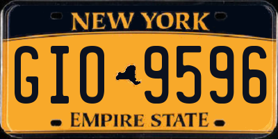 NY license plate GIO9596