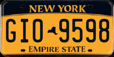 NY license plate GIO9598
