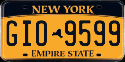NY license plate GIO9599