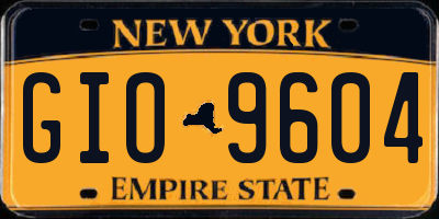 NY license plate GIO9604