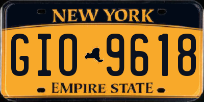 NY license plate GIO9618