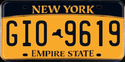 NY license plate GIO9619