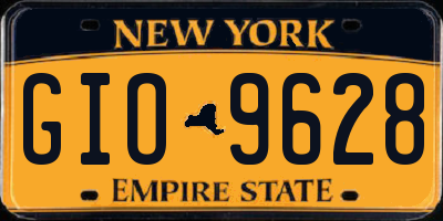 NY license plate GIO9628