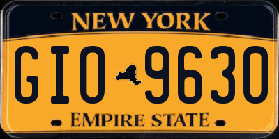 NY license plate GIO9630