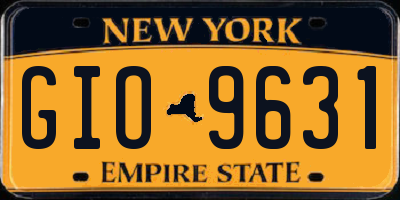 NY license plate GIO9631