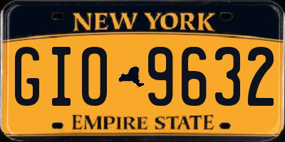 NY license plate GIO9632