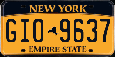 NY license plate GIO9637