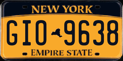NY license plate GIO9638