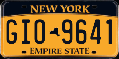 NY license plate GIO9641
