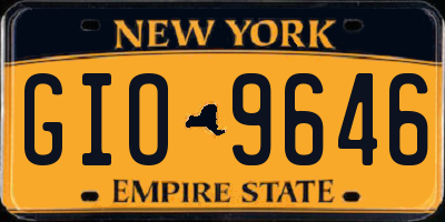 NY license plate GIO9646