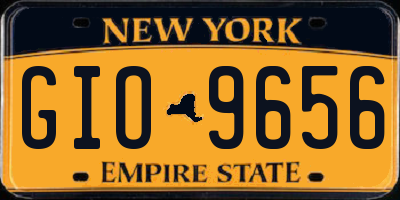 NY license plate GIO9656