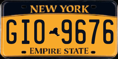 NY license plate GIO9676