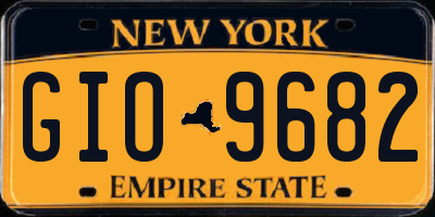 NY license plate GIO9682