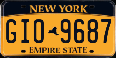 NY license plate GIO9687