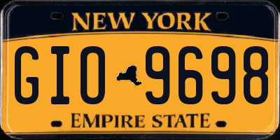 NY license plate GIO9698