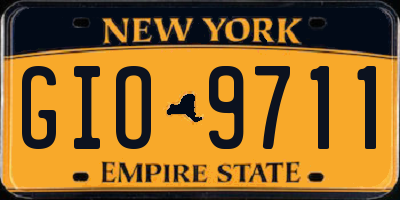 NY license plate GIO9711