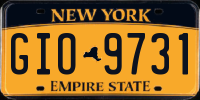NY license plate GIO9731