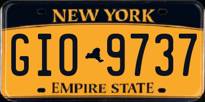 NY license plate GIO9737