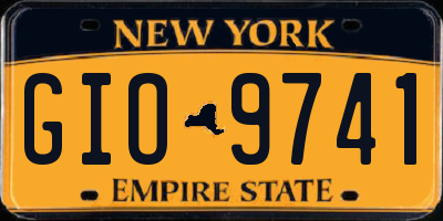 NY license plate GIO9741