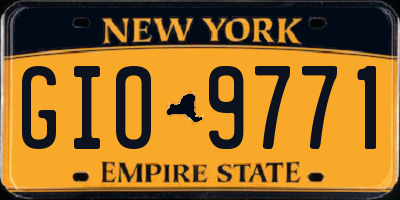 NY license plate GIO9771