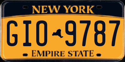 NY license plate GIO9787