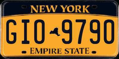 NY license plate GIO9790