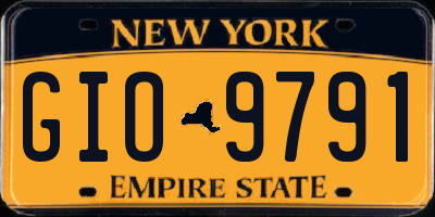 NY license plate GIO9791