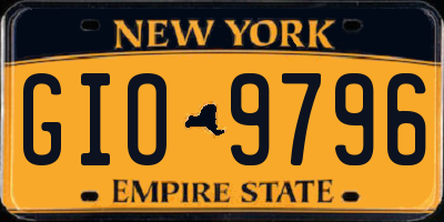 NY license plate GIO9796