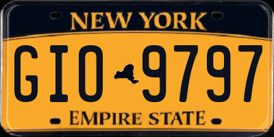 NY license plate GIO9797