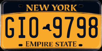 NY license plate GIO9798