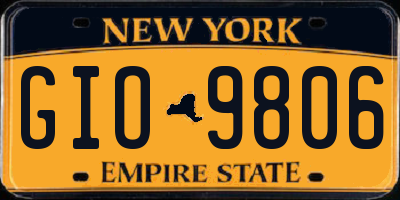 NY license plate GIO9806