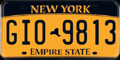 NY license plate GIO9813