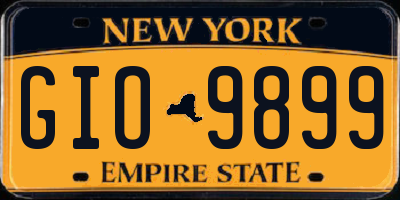 NY license plate GIO9899