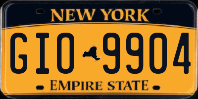 NY license plate GIO9904