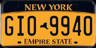 NY license plate GIO9940