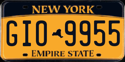 NY license plate GIO9955