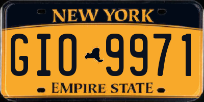 NY license plate GIO9971