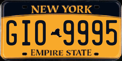 NY license plate GIO9995