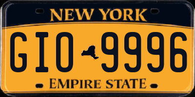 NY license plate GIO9996