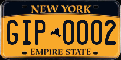 NY license plate GIP0002