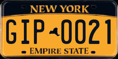 NY license plate GIP0021