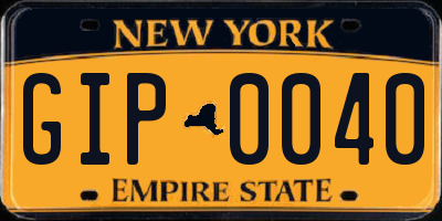 NY license plate GIP0040