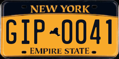 NY license plate GIP0041